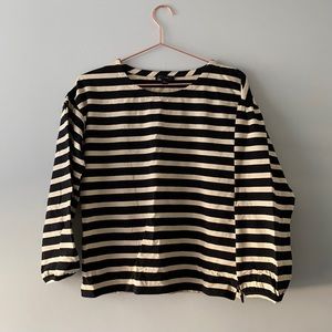 NWT Striped J. Crew Balloon Sleeve T
